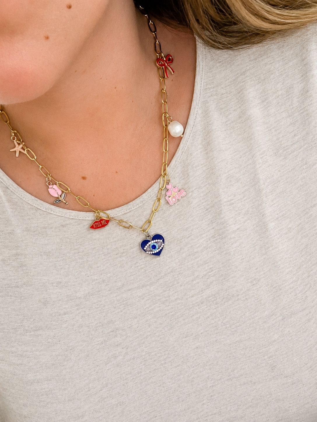 Personalized charm necklace